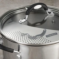 Tramontina Lock & Drain 3 Pc - 8 Qt Stainless Steel Covered Stock Pot