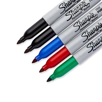 Sharpie Permanent Markers, Fine Point, Assorted Colours, 5 count