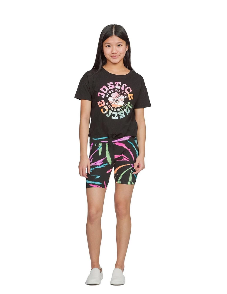 Ensemble combiné 2 pièces Tie Sunshine pour filles Justice