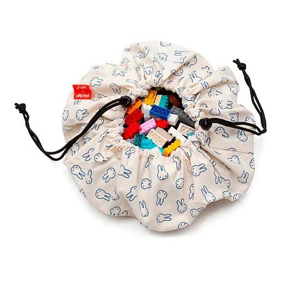 Play & Go - Miffy Mini - Tapis de Jeu 3-en-1 - Sac de Rangement et Sac à Couches - Amusant et Interactif - Collaboration avec Miffy - Diamètre 40 cm - Convient aux Nouveau-nés et Tout-petits - Facile à Transporter Partout