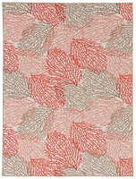 Haylee 5' x 7' Washable Area Rug, Ivory and Coral