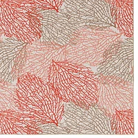 Haylee 5' x 7' Washable Area Rug, Ivory and Coral