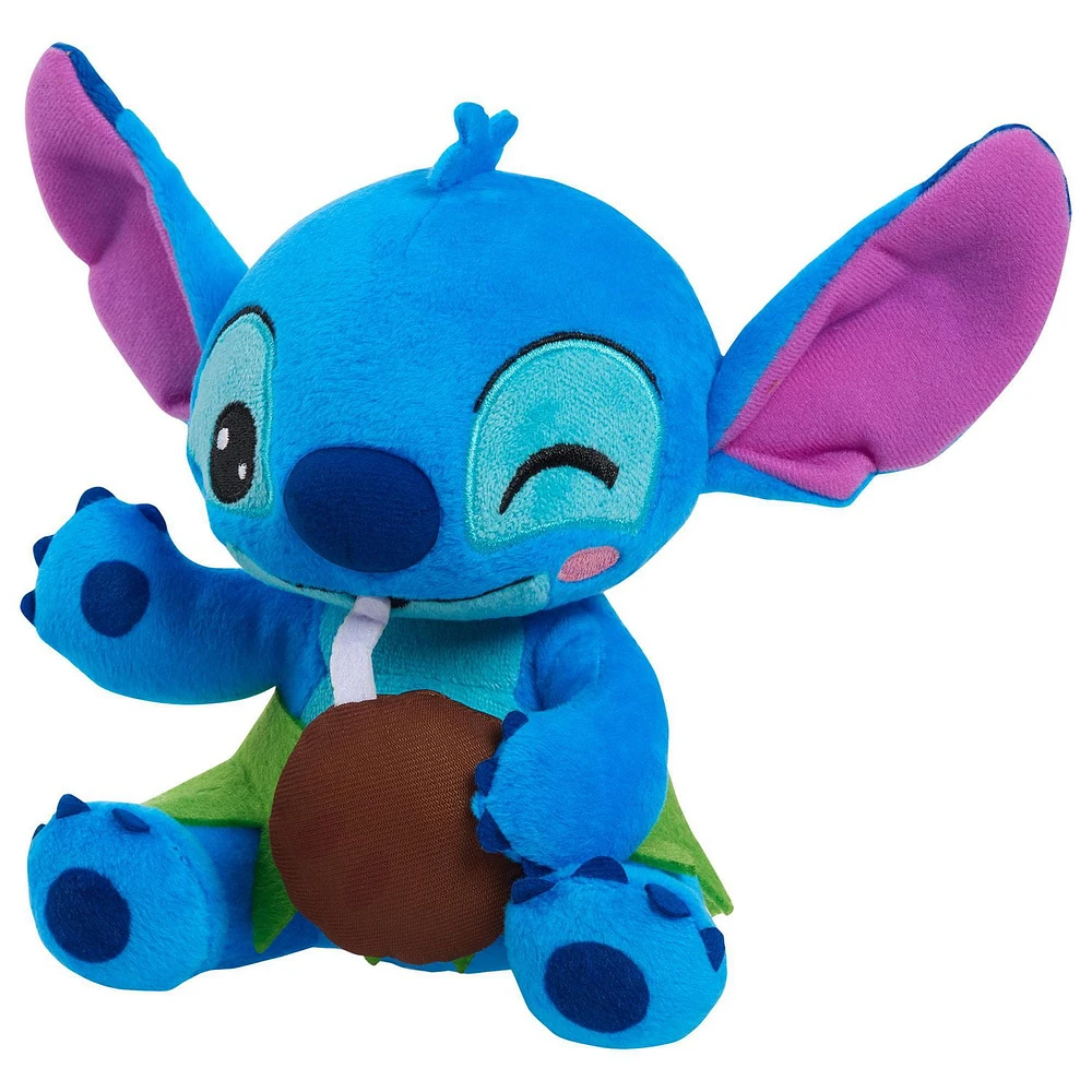 Disney Stitch Small Plush Stitch and Coconut, Stuffed Animal, Blue, Alien