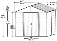 Ironwood Steel Hybrid Shed Kit 8 x 8 ft. Galvanized Anthracite