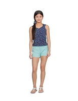 Justice Girls Flowers Ruched Cap Fashion Tank