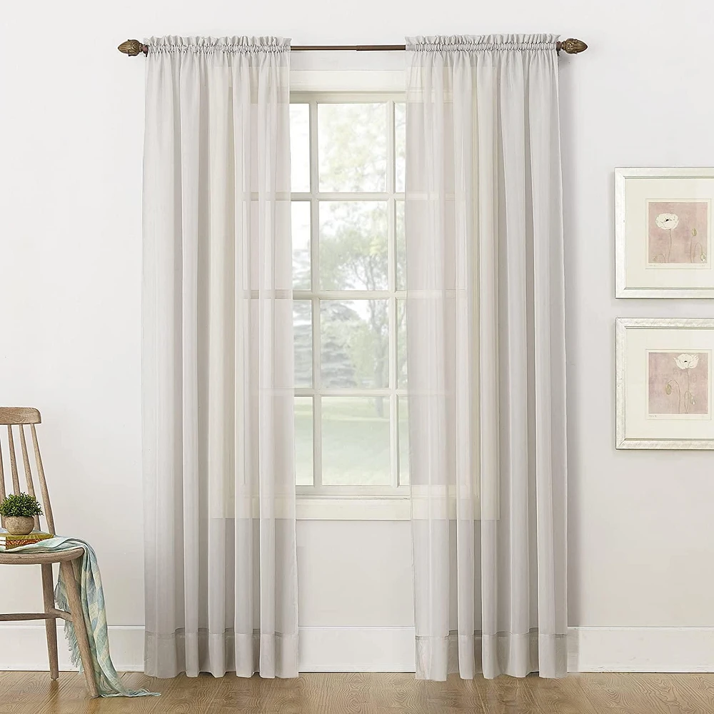 SUN TEXTILE VOILE ROD POCKET CURTAIN