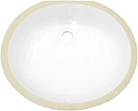 American Imaginations -in. W CSA Oval Bathroom Undermount Sink Set In White