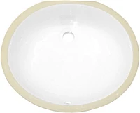 American Imaginations -in. W CSA Oval Bathroom Undermount Sink Set In White