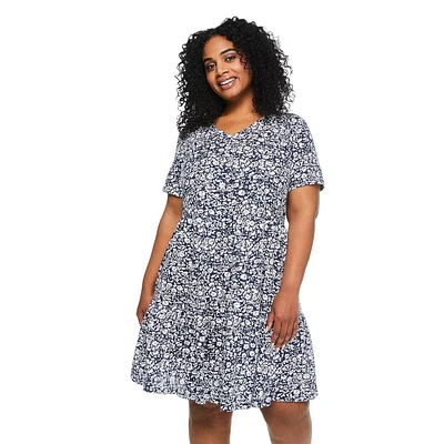 Robe t-shirt étagée George Plus pour femmes Tailles 1X-4X