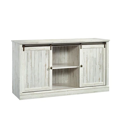 Sauder Barrister Lane Credenza, White Plank, 423674