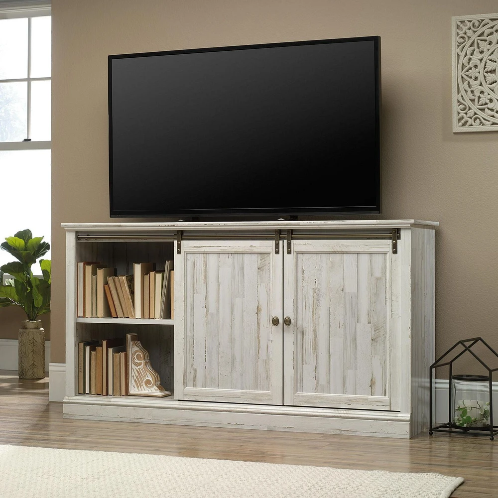 Sauder Barrister Lane Credenza, White Plank, 423674