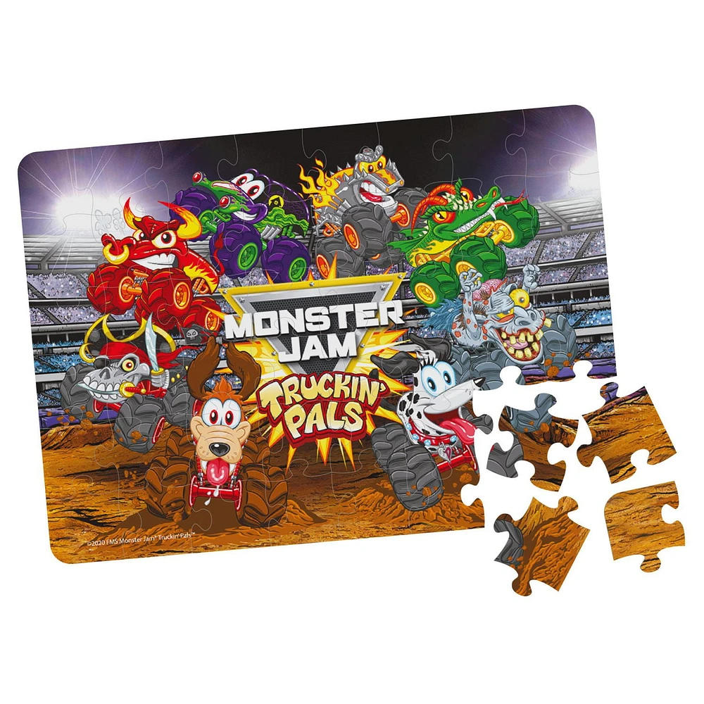 Monster Jam Jigsaw Puzzle in Tube, for Families and Kids Ages 4 and up