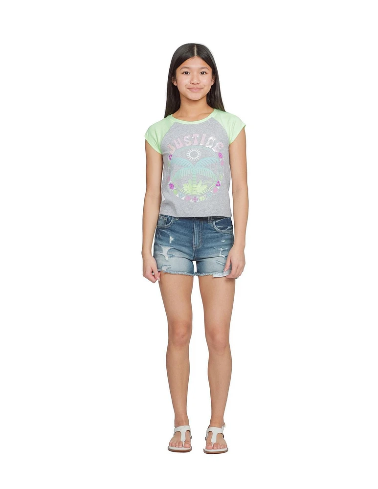 Jusice Girls Palm Block Graphic Fashion Tank