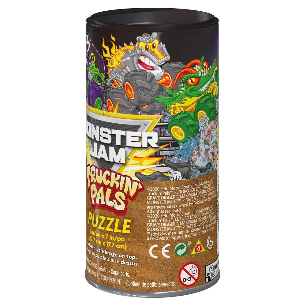 Monster Jam Jigsaw Puzzle in Tube, for Families and Kids Ages 4 and up