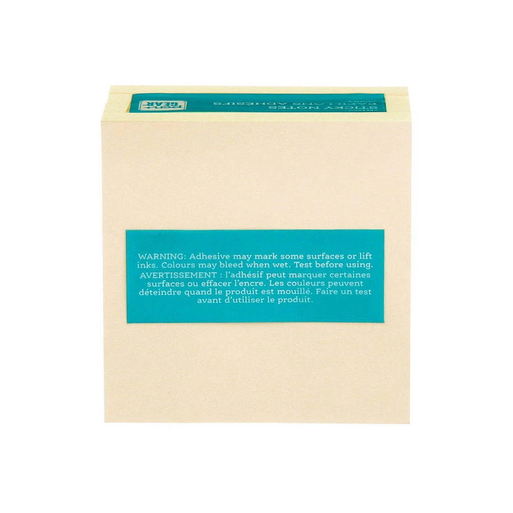 PEN+GEAR Sticky Notes 1900WM-C, Yellow, 4 Per Pack