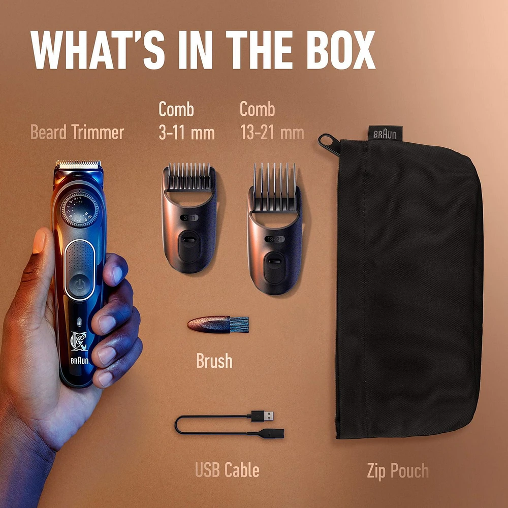 Tondeuse à barbe King C. Gillette avec cadran de précision avec 40 ajustements de longueur de barbe adaptés à tous les styles de barbe 1CT