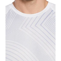 Grand Slam Men's Linear Ergo Print Crew Neck Tennis Shirt