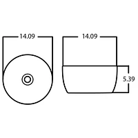 American Imaginations 14.09-in. W Above Counter Olive Swirl Bathroom Vessel Sink For Deck Mount Deck Mount Drilling AI-27841