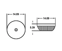 American Imaginations 14.09-in. W Above Counter Olive Bathroom Vessel Sink For Deck Mount Deck Mount Drilling AI-27874