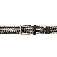 Ceinture tressée Tailored Flex de Haggar pour hommes en tissu élastique avec garniture similicuir 35mm