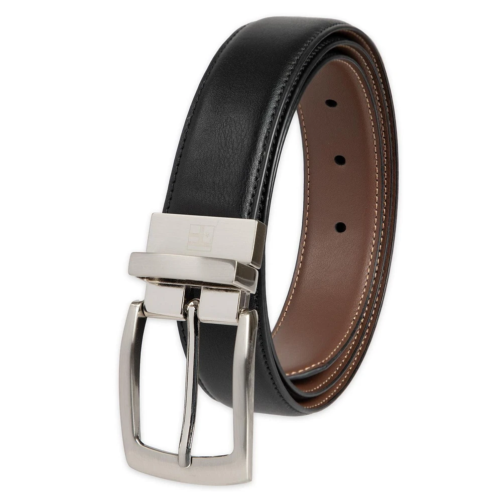 Tailored Flex by Haggar Men's 32 mm Reversible Stretch Belt with Stitch