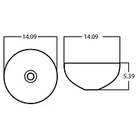 American Imaginations 16.34-in. W Above Counter Gold Bathroom Vessel Sink For Wall Mount Wall Mount Drilling AI-27995