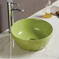 American Imaginations 14.09-in. W Above Counter Olive Bathroom Vessel Sink For Wall Mount Wall Mount Drilling AI-28018