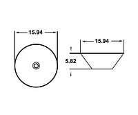 American Imaginations -in. W Above Counter - Bathroom Vessel Sink For Deck Mount Deck Mount Drilling AI