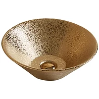 American Imaginations 16.14-in. W Above Counter Gold Bathroom Vessel Sink For Deck Mount Deck Mount Drilling AI-27917