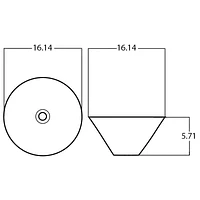 American Imaginations 16.14-in. W Above Counter Gold Bathroom Vessel Sink For Deck Mount Deck Mount Drilling AI-27917