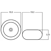 American Imaginations 19.3-in. W Above Counter Black Swirl-White Bathroom Vessel Sink For Deck Mount Deck Mount Drilling AI-27924