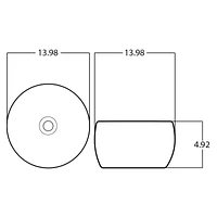 American Imaginations 13.89-in. W Above Counter Gold Bathroom Vessel Sink For Deck Mount Deck Mount Drilling AI-27929