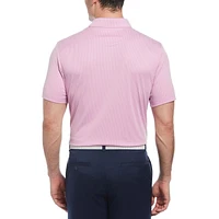 Ben Hogan Men's Birdseye Geometric Print Jacquard Golf Polo Shirt