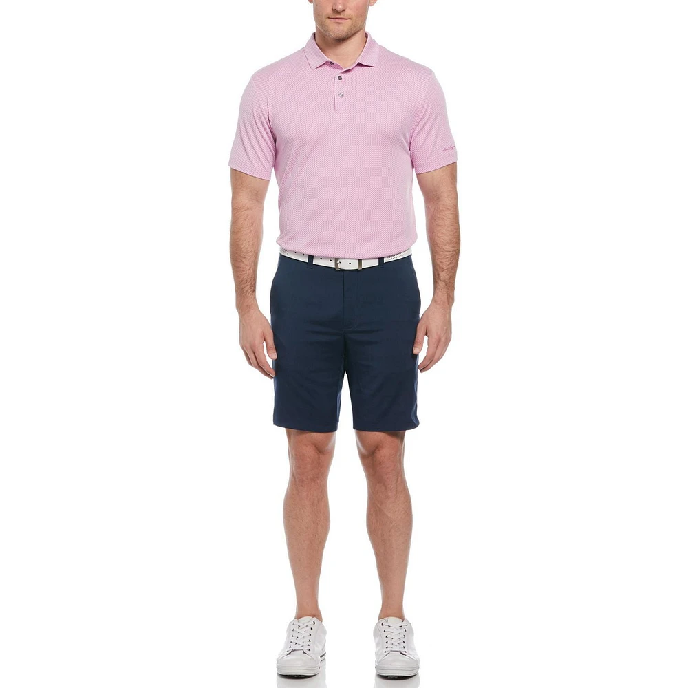 Ben Hogan Polo de golf en jacquard à imprimé géométrique Birdseye pour hommes