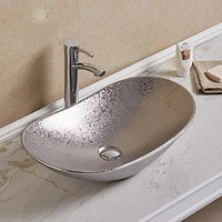 American Imaginations -in. W Above Counter Silver Bathroom Vessel Sink For Wall Mount Wall Mount Drilling AI