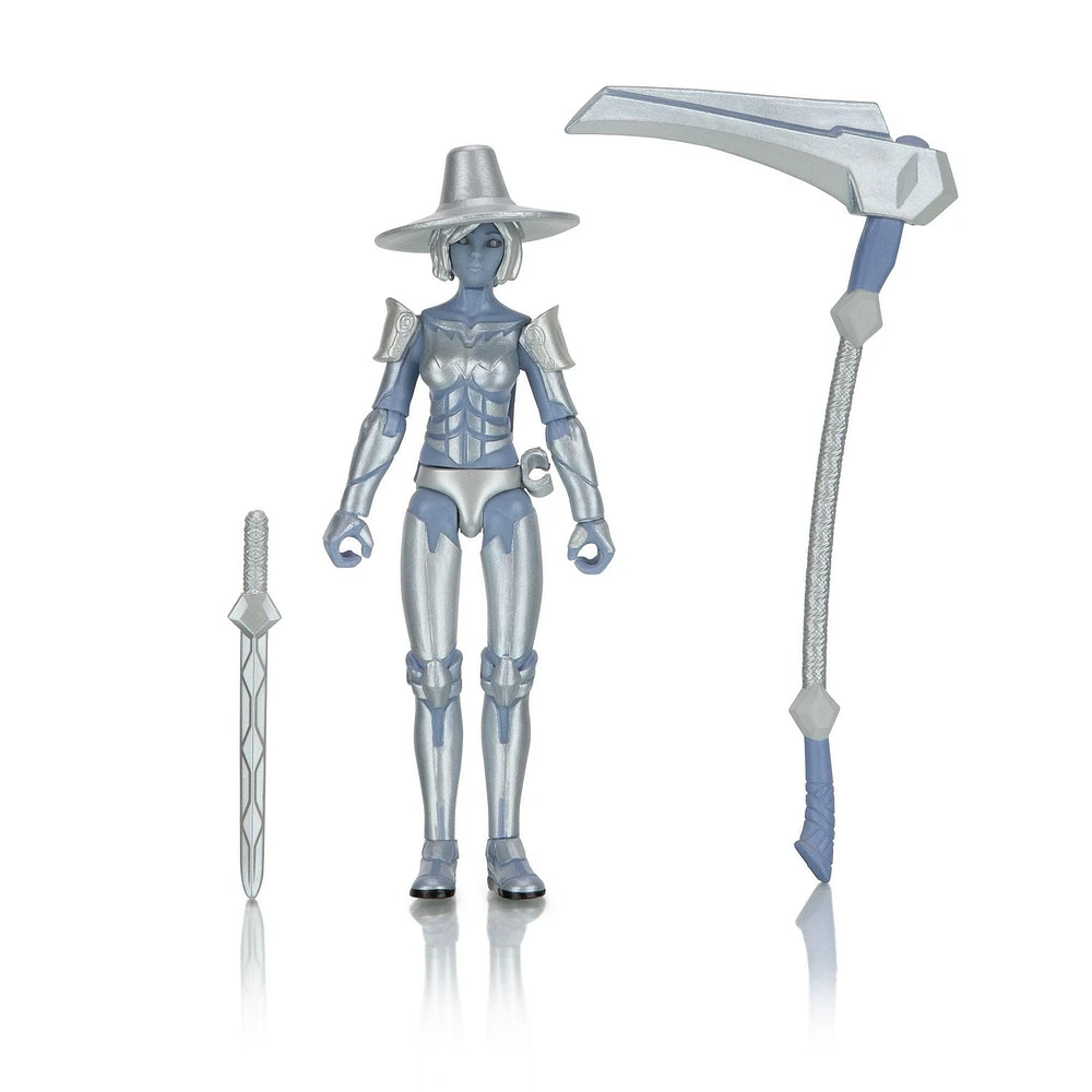 Roblox Imagination Collection - Aven, The Silver Warrior Figure Pack [Includes Exclusive Virtual Item]