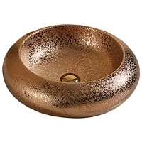 American Imaginations 19.3-in. W Above Counter Oil Rubbed Bronze Bathroom Vessel Sink For Wall Mount Wall Mount Drilling AI-28391