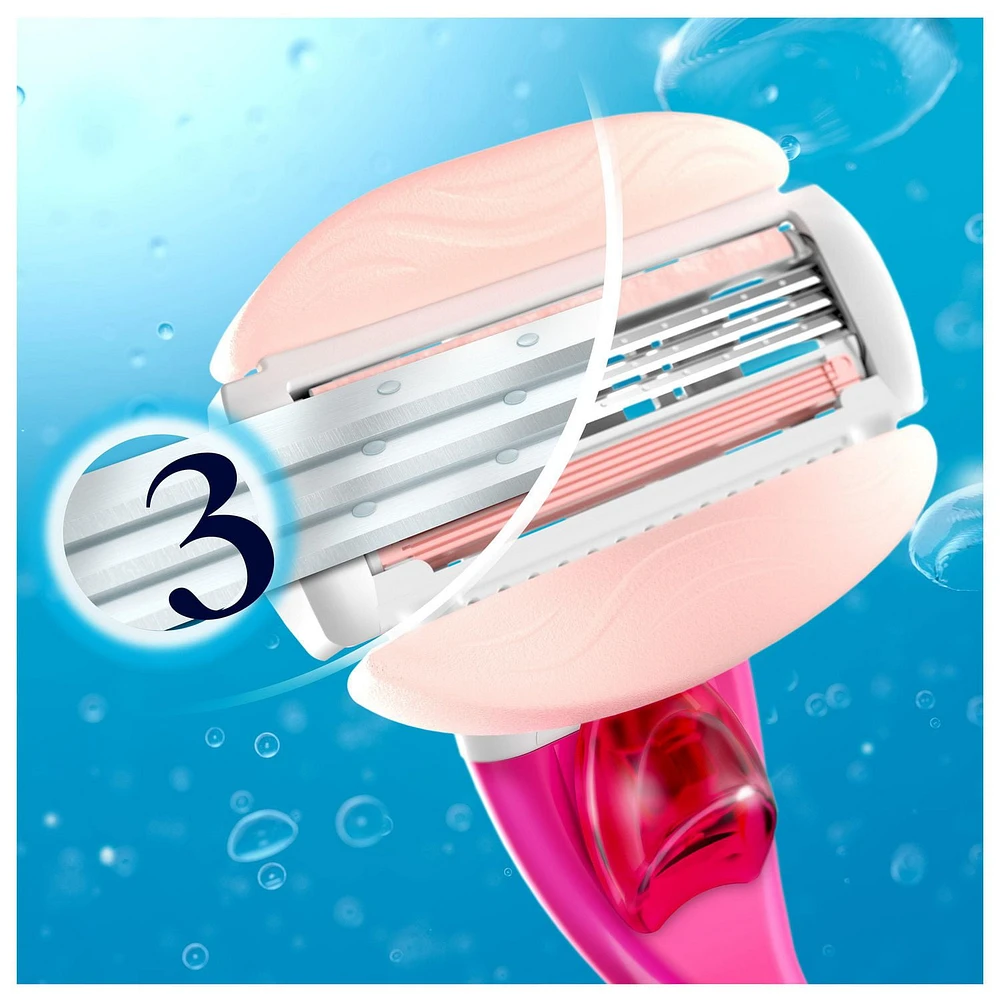 Gillette Venus Comfortglide White Tea Women's Razor - 1 Handle + 5 Refill, 0MX