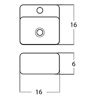 American Imaginations -in. W Above Counter Bathroom Vessel Sink For 1 Hole Center Drilling AI