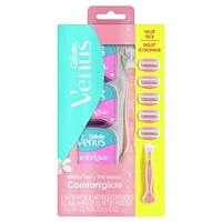 Gillette Venus Comfortglide White Tea Women's Razor - 1 Handle + 5 Refill, 0MX