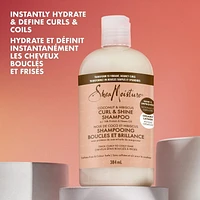 SheaMoisture Coconut & Hibiscus Curl and Shine Shampoo for Thick Curly hair with Silk Protein & Neem Oil Sulfate Free, 384mL