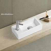 American Imaginations 14.5-in. W Above Counter White Bathroom Vessel Sink For 1 Hole Left Drilling AI-28159