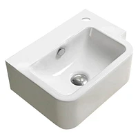 American Imaginations -in. W Wall Mount Bathroom Vessel Sink For 1 Hole Right Drilling AI