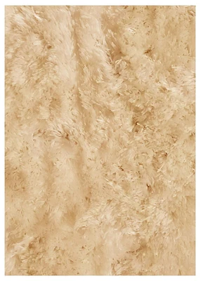 Fun Rugs Rectangle  Beige Polyester Snowy Shag Rugs