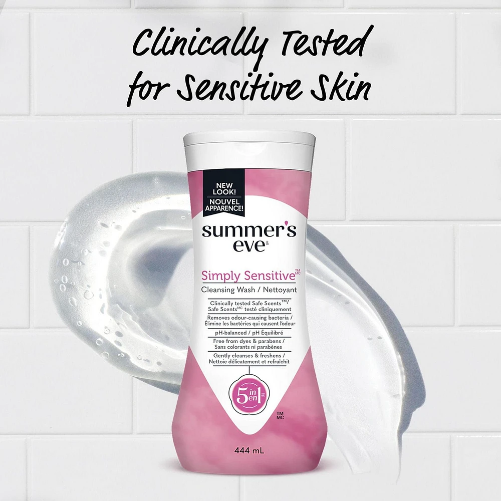Summer's Eve 5 in 1 Simply Sensitive Nettoyant 444 ml