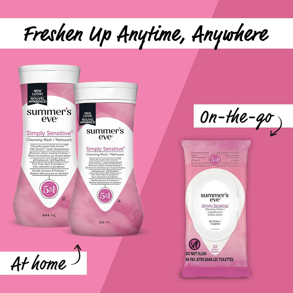 Summer's Eve 5 in 1 Simply Sensitive Nettoyant 444 ml