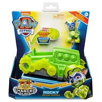 PAW Patrol, Mighty Pups Charged Up Rocky’s Deluxe Vehicle with Lights and Sounds