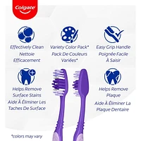 Brosse à dents moyenne Colgate Extra Clean - 6 pack 6 Pack