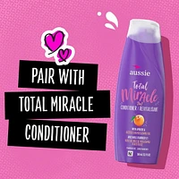 Aussie Paraben-Free Total Miracle Shampoo w/ Apricot & Macadamia For Hair Damage, 360 mL