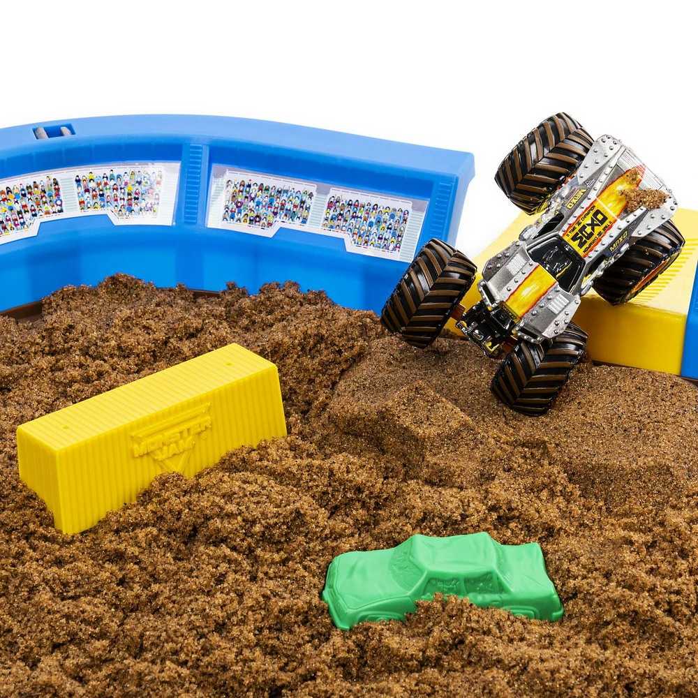 Monster Jam 24" Playset Dirt Arena w/ Die-Cast Monster Jam Truck